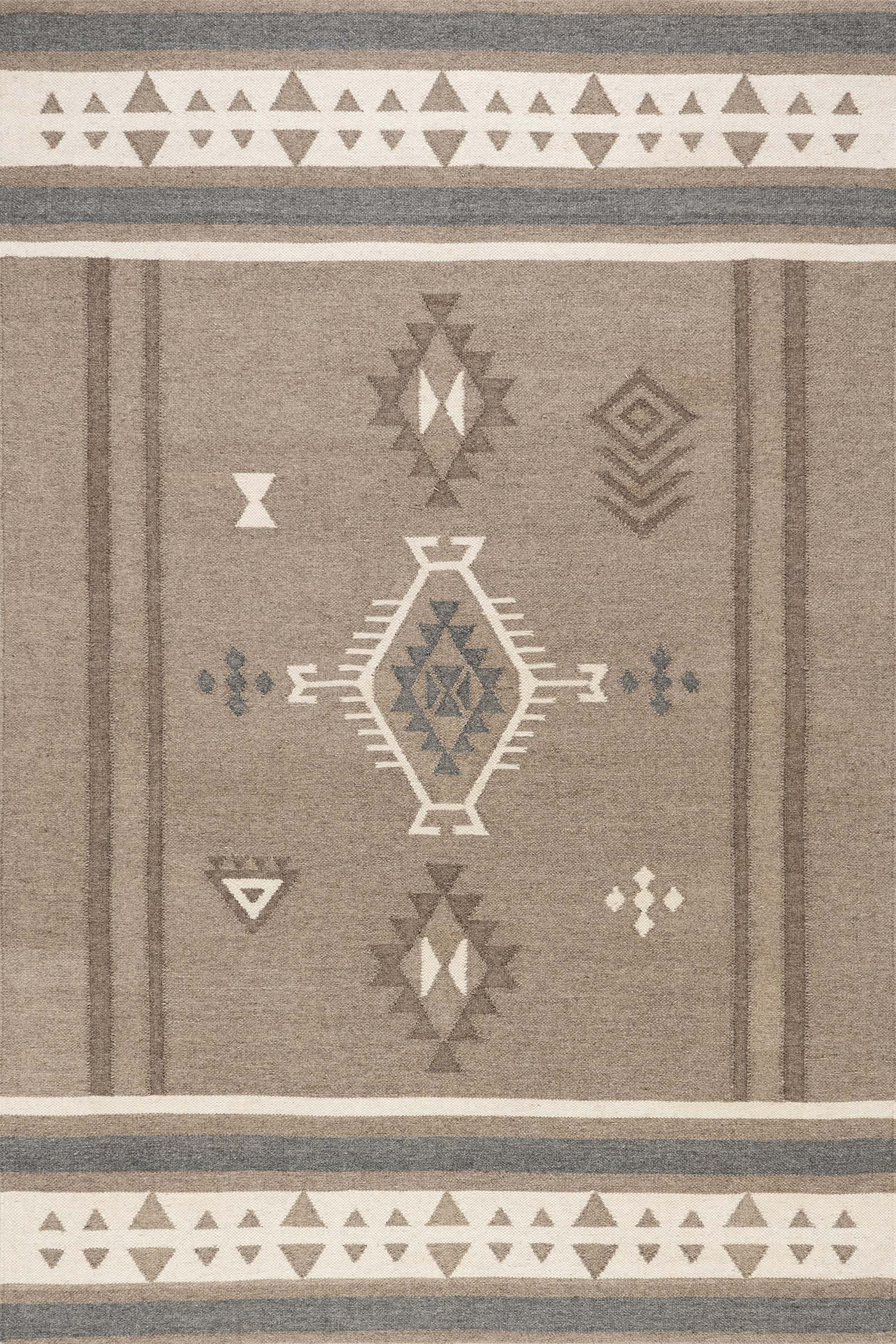 Color: TaupeWesterly Southwestern Cotton-Blend Rug | Taupe Taupe swatchShape: RectangleRectangleR... | Rugs USA
