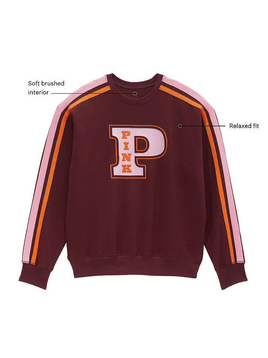Buy Ivy Fleece Classic Crew Sweatshirt - Order Hoodies & Sweatshirts online 5000009721 - PINK US | Victoria's Secret (US / CA )