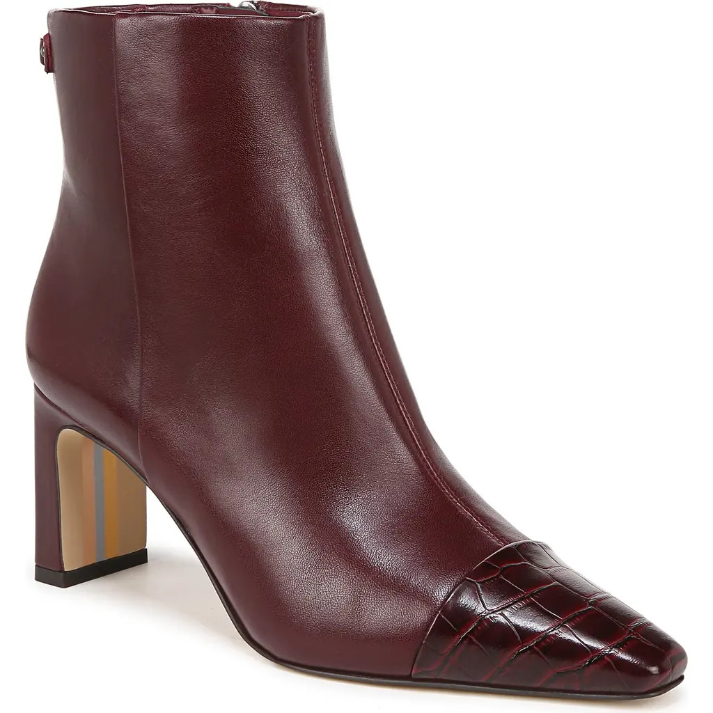 Sam Edelman Saige Cap Toe Bootie in French Burgundy at Nordstrom, Size 6.5 | Nordstrom