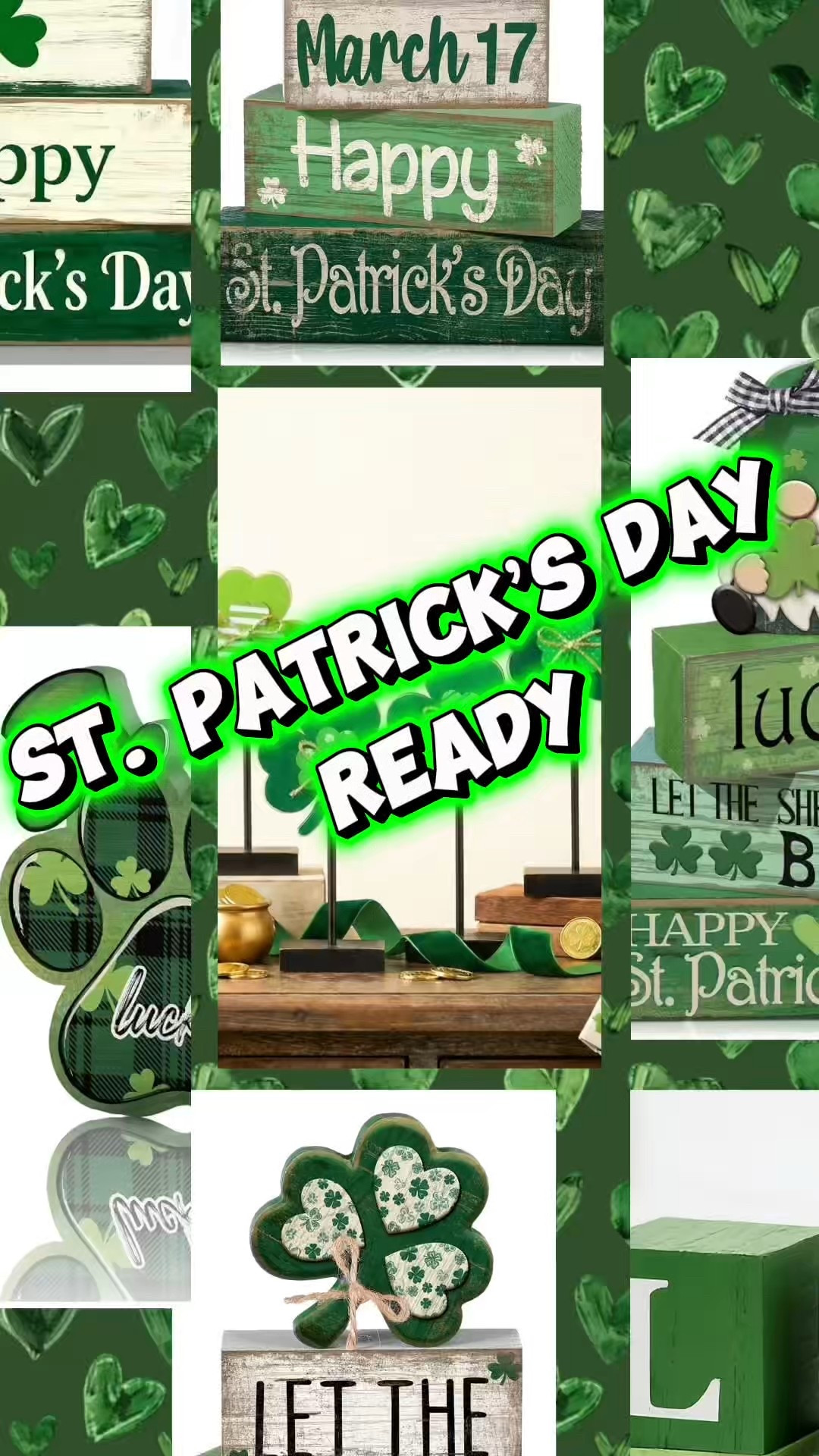 Cozy farmhouse vibes meet a touch of Irish luck…stacked blocks, playful gnomes, and fun accents that make any tray or mantel instantly festive. ✨

#StPatricksDay #GreenDecor #HolidayDecor #HomeDecor #DecorInspo

#LTKSeasonal #LTKHome