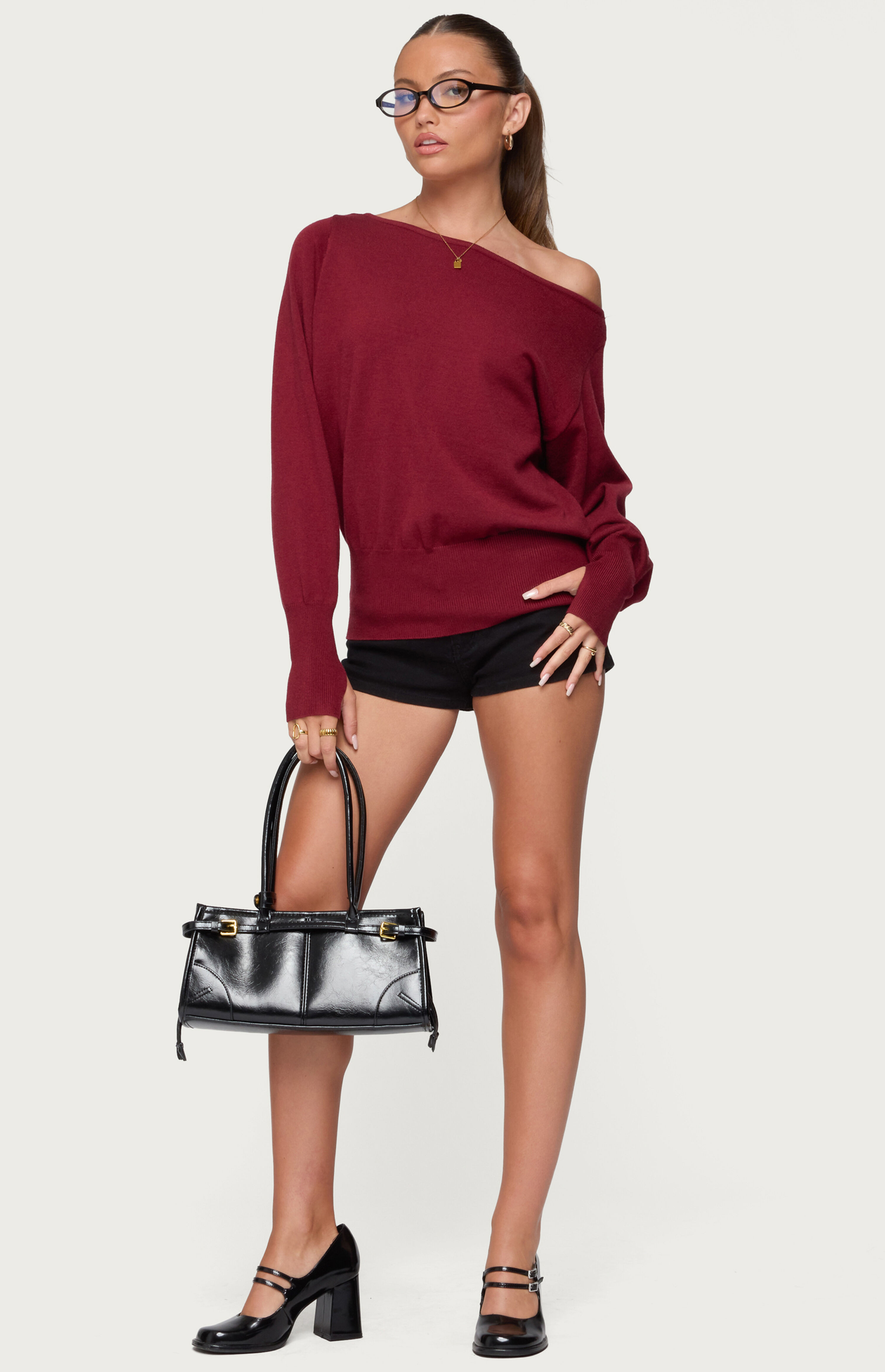 Edikted Off Shoulder Oversized Sweater | PacSun