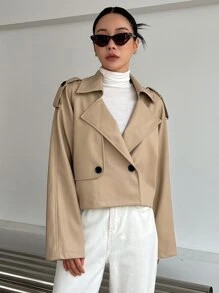 DAZY Raglan Sleeve Double Breasted Trench Coat SKU: sw2206241634374894(16 Reviews)$27.49$26.12Joi... | SHEIN