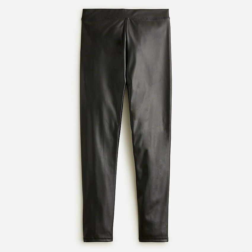 Girls' faux-leather leggings | J.Crew US