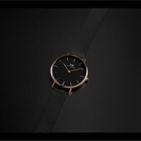 Womens Daniel Wellington Petite Ashfield Black Stainless Steel Watch, Black | Marks & Spencer (UK)
