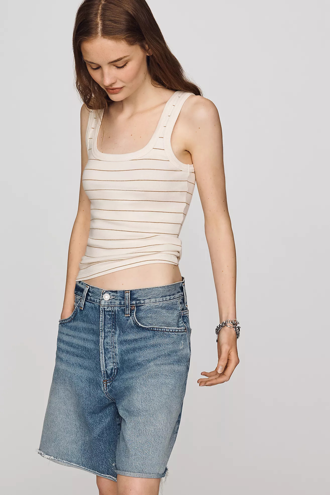 AGOLDE Indra Denim Bermuda Shorts | Anthropologie (US)