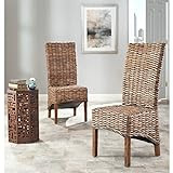 Safavieh Home Collection Isla Brown Dining Chair (Set of 2) | Amazon (US)