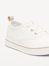 Unisex Elastic-Lace Faux-Leather Sneakers for Toddler | Old Navy (US)