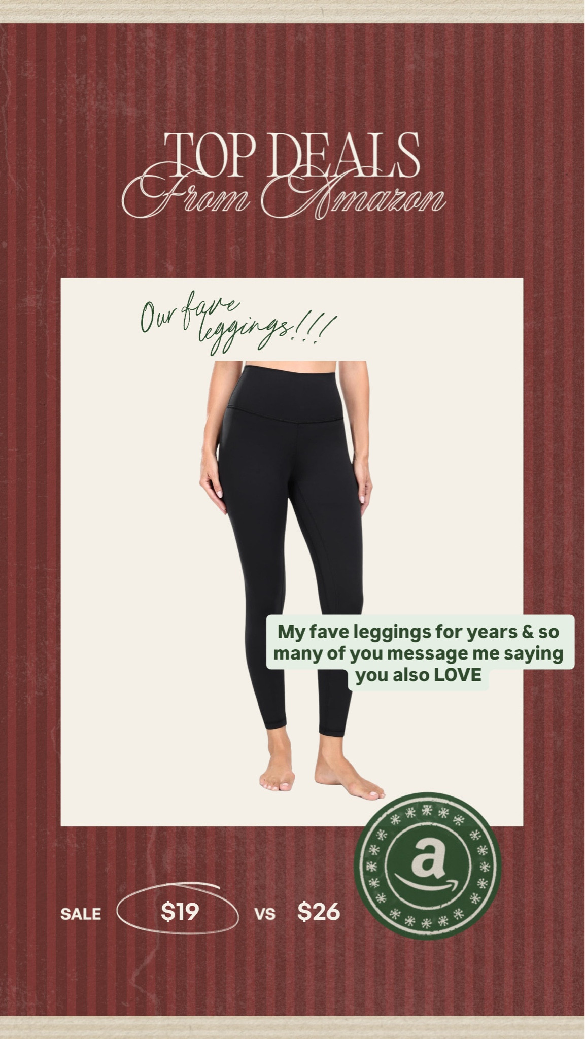 Fave leggings from Amazon!!! On sale for cyber Monday 

#LTKSaleAlert #LTKMidsize #LTKCyberWeek