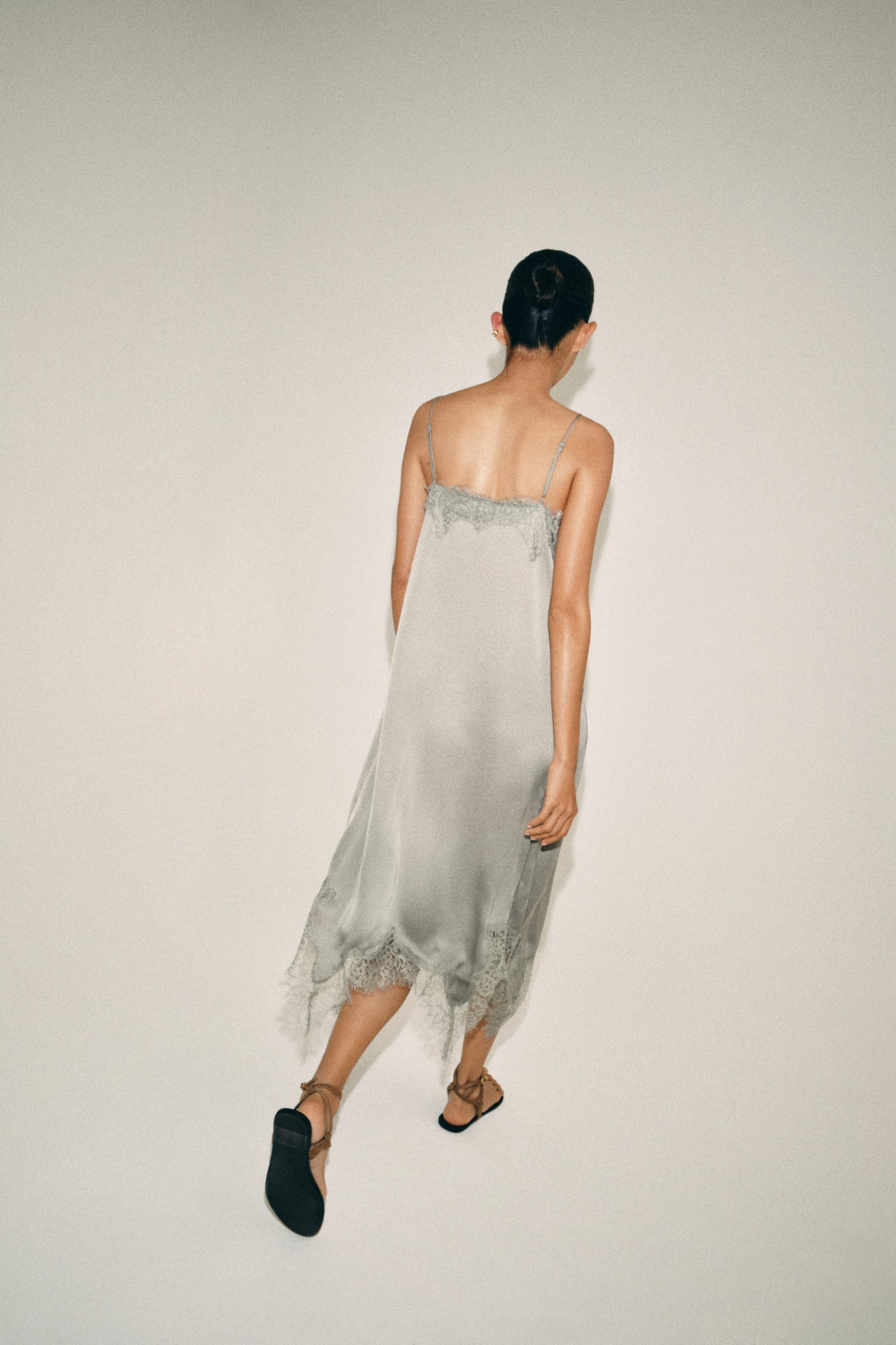 ZW COLLECTION LACE MIDI DRESS | Zara US