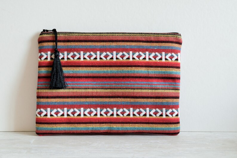 Colorful Clutch,striped Clutch,woven Clutch,colorful Bag,red Clutch Bag,geometric Clutch,boho Min... | Etsy (Global)