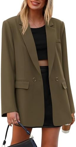 PRETTYGARDEN Fall 2026 Blazers for Women Business Casual Long Sleeve Lapel Pockets Spring Winter ... | Amazon (US)