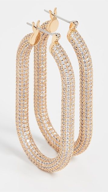 Pave Amber Hoops | Shopbop