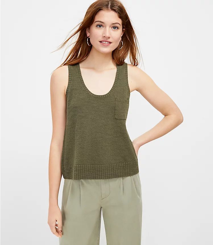 Pocket Sweater Tank | LOFT | LOFT