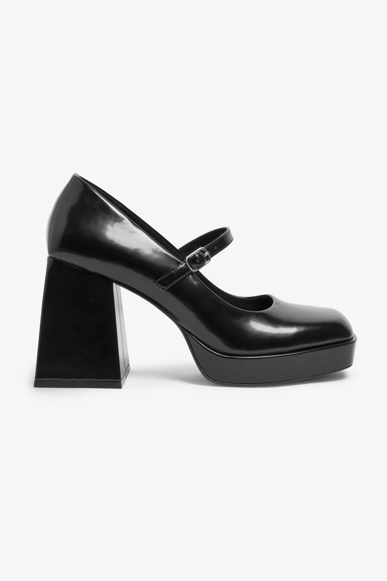 Mary Jane platform heels - Black - Ladies | H&M GB | H&M (UK, MY, IN, SG, PH, TW, HK)