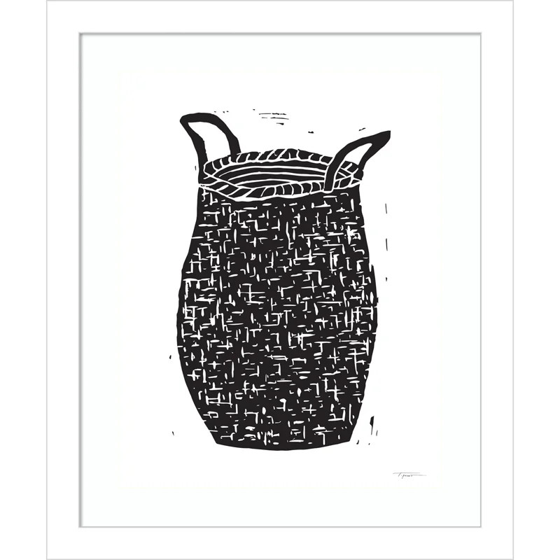 Woven Basket by Statement Goods - Picture Frame Painting Print on Paper | Wayfair North America