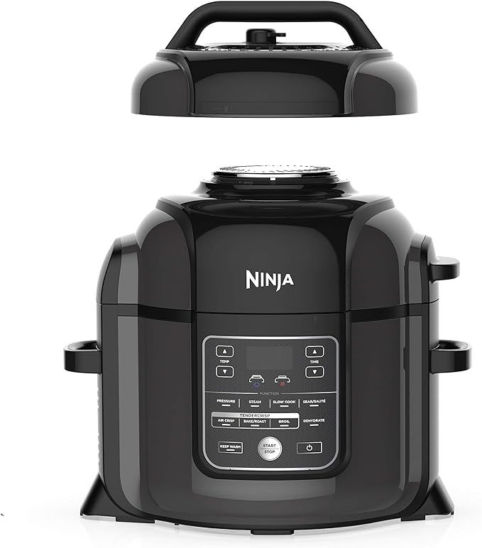 Ninja OP401 Foodi XL TenderCrisp Pressure Multi Cooker 8 quart Black/Gray (Renewed) | Amazon (US)
