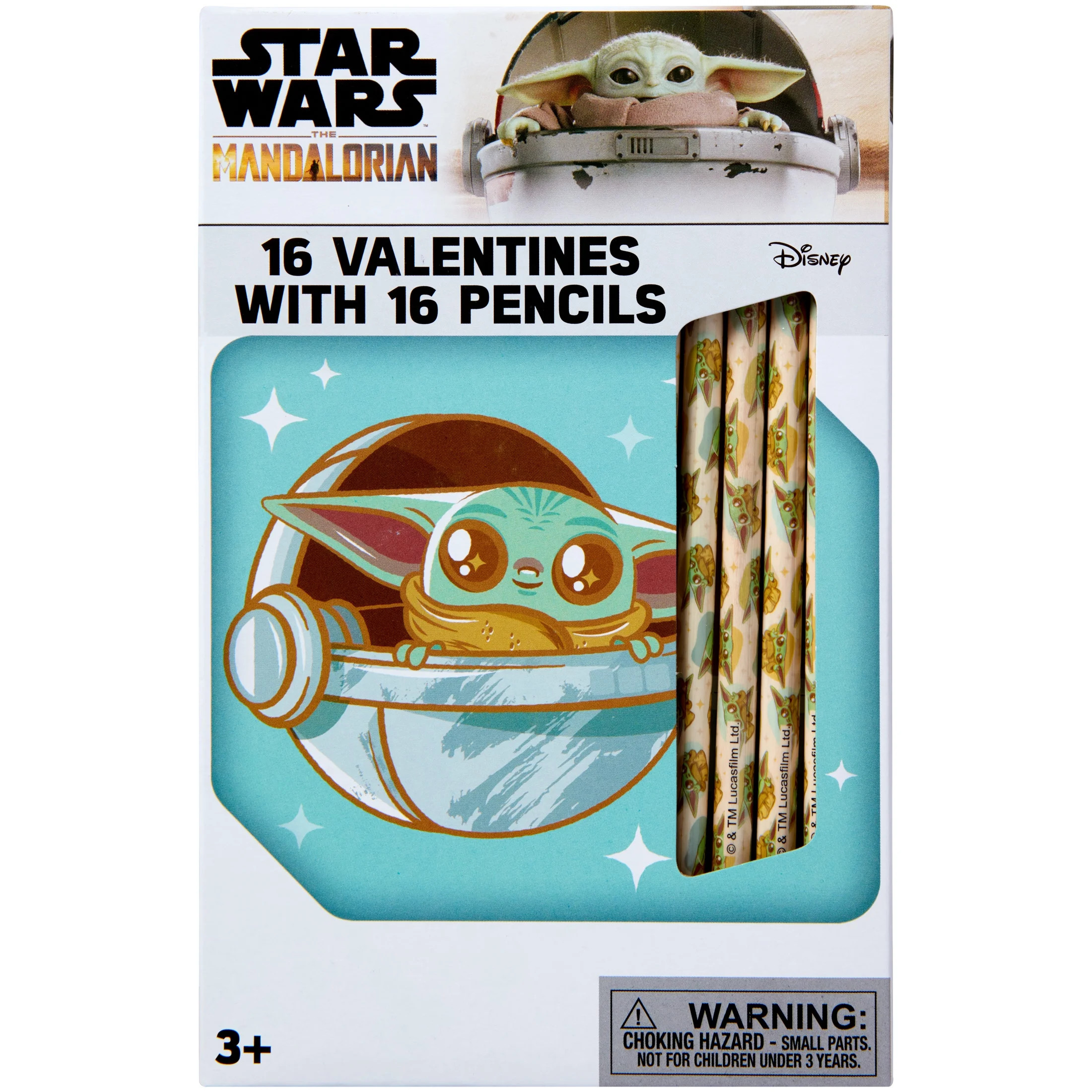 Grogu Valentine Exchange Cards, Pencils, Classroom, Multi-Color, Paper, 16 Count | Walmart (US)