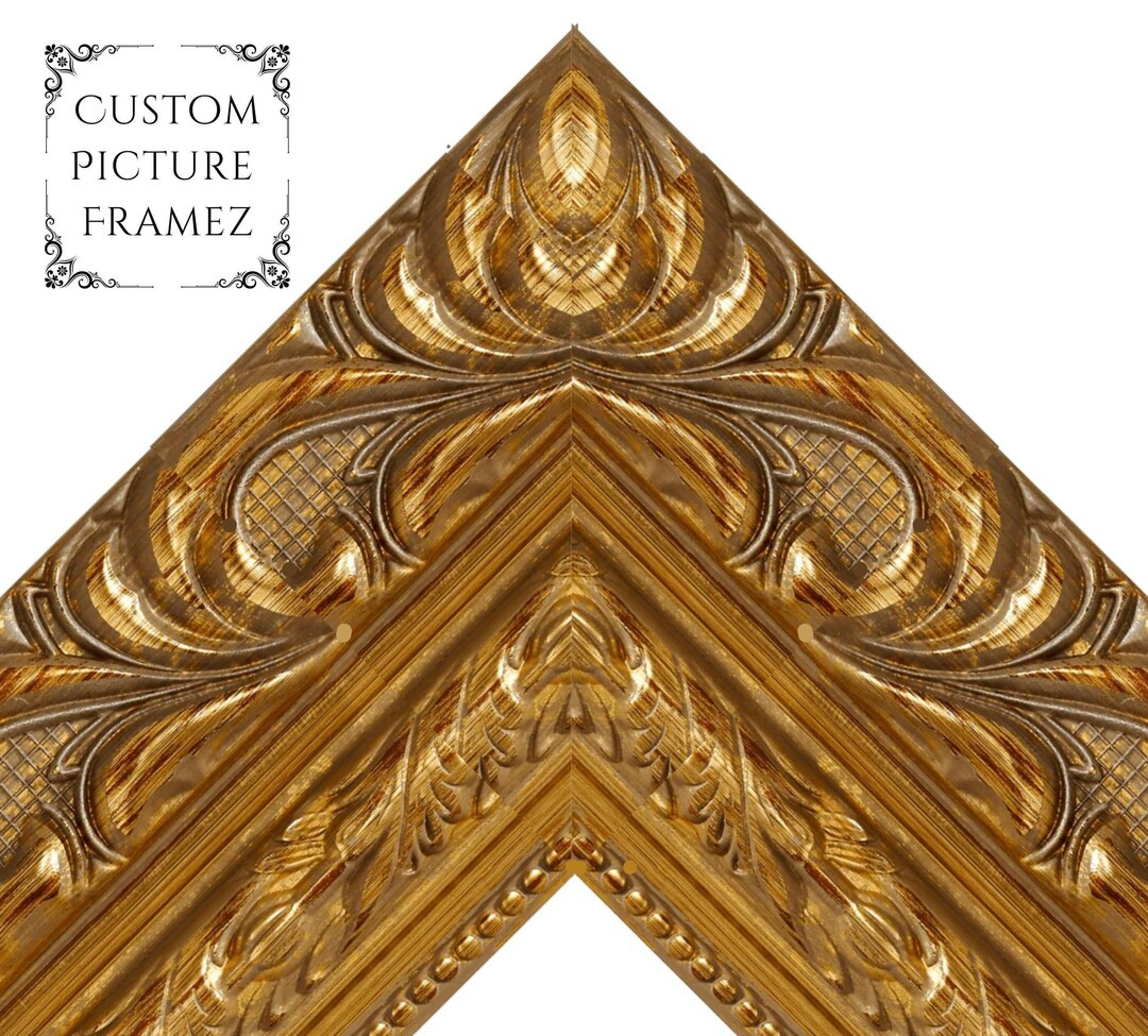 Ornate Gold Baroque Picture Frame: Custom Sizes, Plexiglass Option - Etsy | Etsy (US)