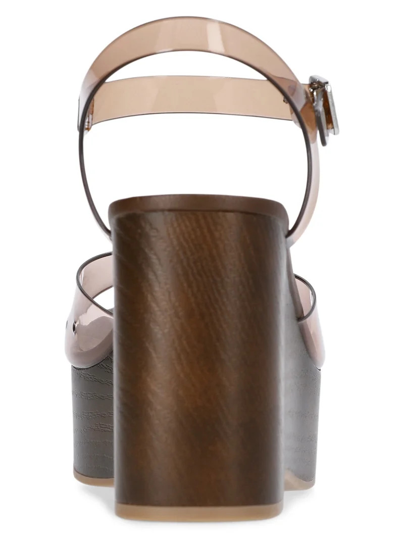 No Boundaries Women's Lucite Wedge Sandals | Walmart (US)