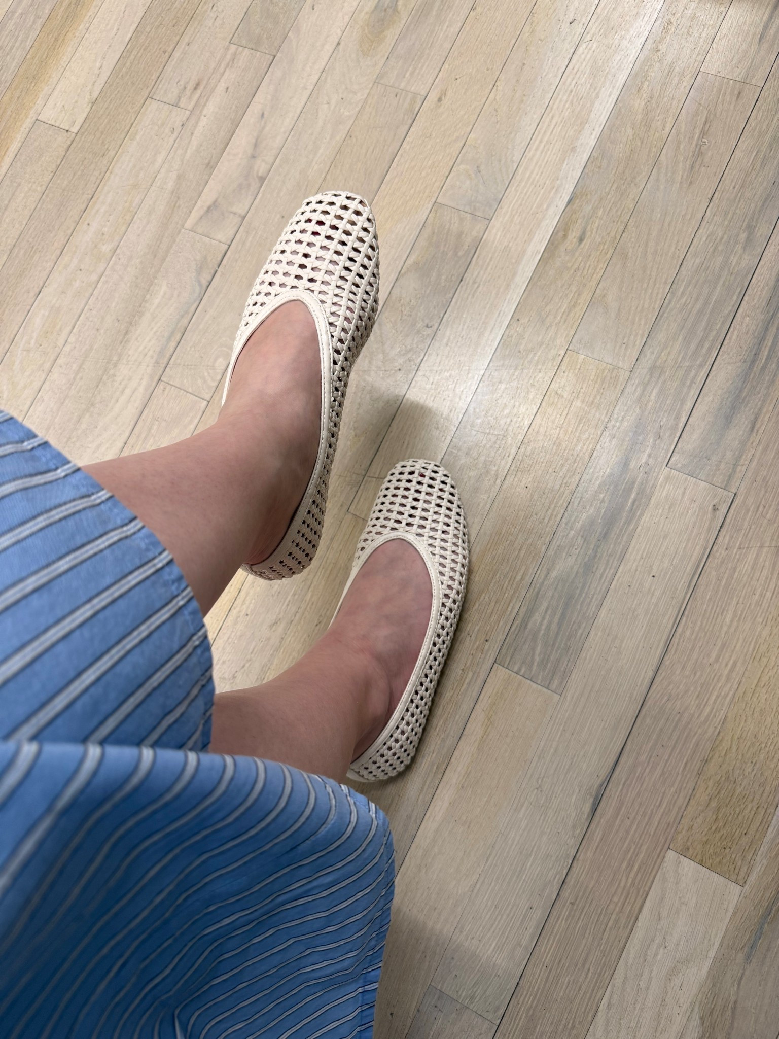Love these cream woven flats for spring! 

#LTKSeasonal #LTKootd