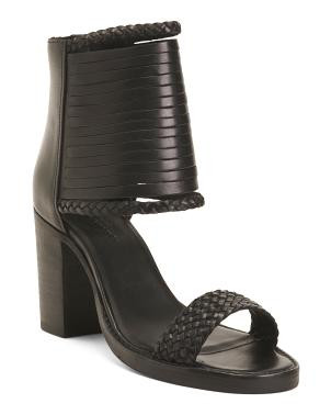 Leather Leila Heeled Sandals | TJ Maxx