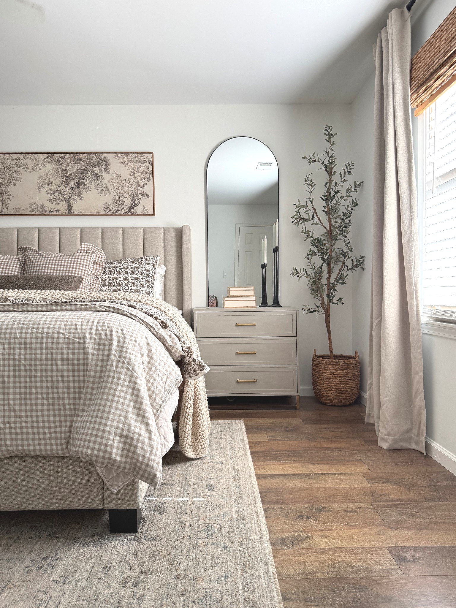 Bedroom views 



Olive tree, gingham bedding, block print quilt, layered bedroom, bedroom views 

#LTKSeasonal #LTKHome #LTKFindsUnder100