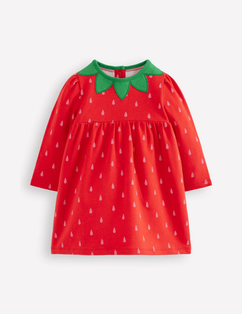 Boden Baby Novelty Sweatshirt Dress in Red | Size 2-3 Years | Boden UK