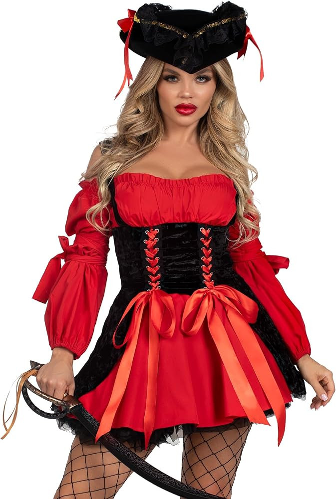 Leg Avenue Women's Vixen Pirate Wench Costume | Amazon (US)