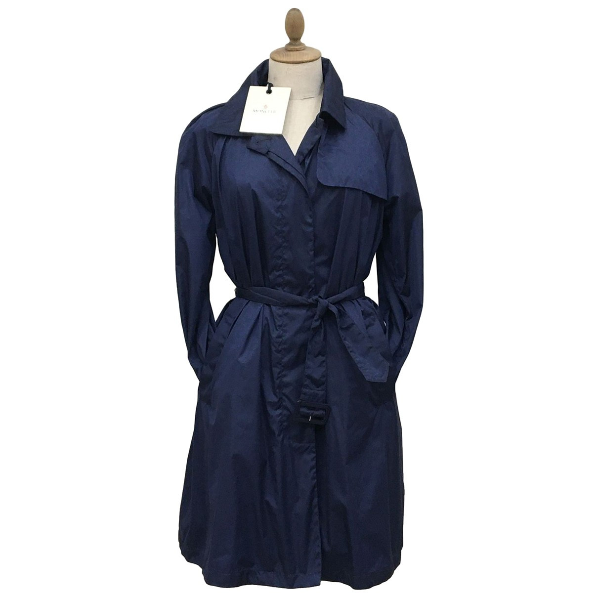 Moncler Blue Trench coat for Women 4 0-5 | Vestiaire Collective (Global)