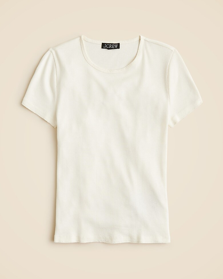 Fine rib short-sleeve T-shirt | J. Crew US