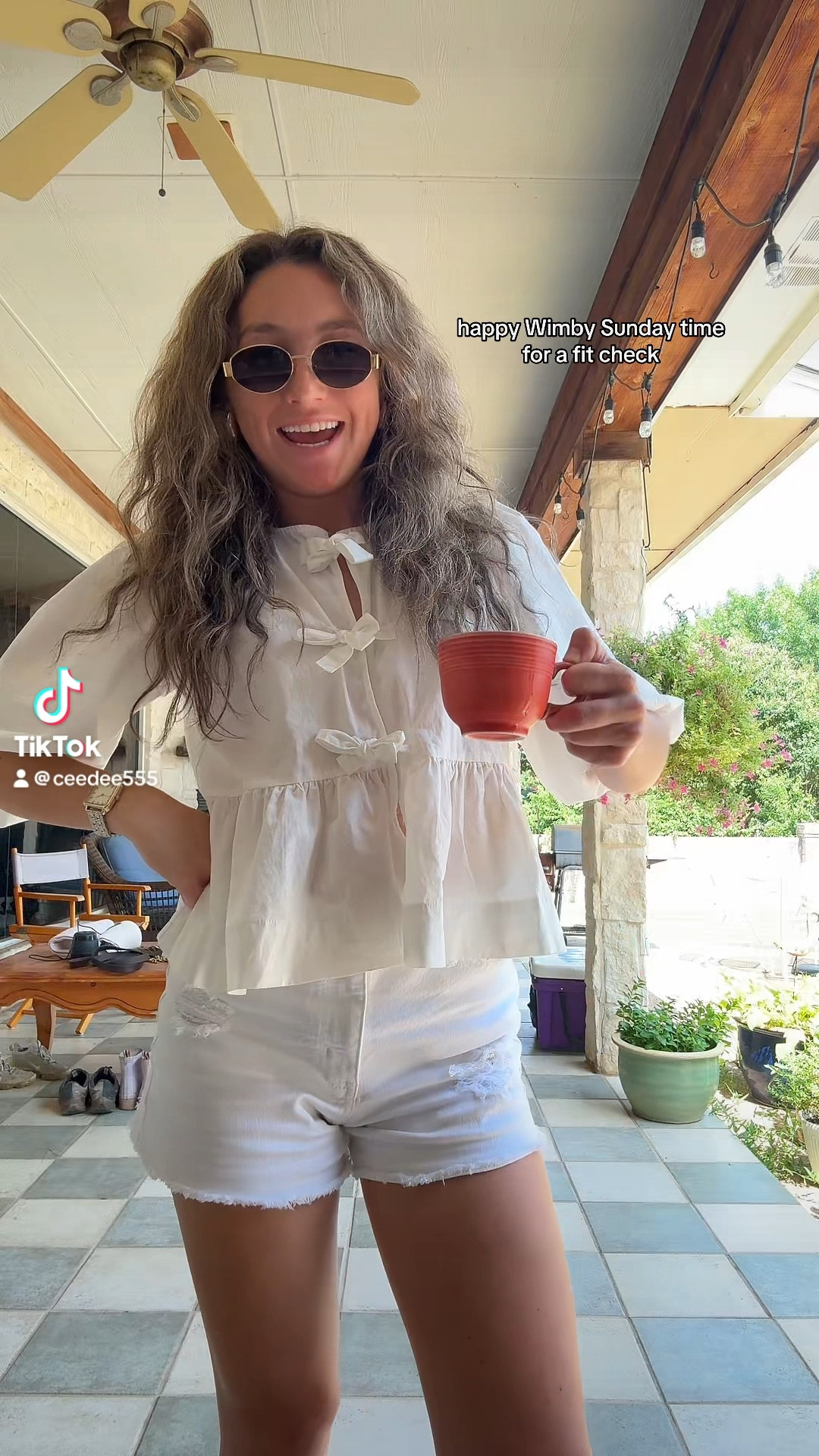 All white summer outfit perfect for a hot day! This Amazon tie blouse was so cute and comfortable paired with my white levi shorts from target! The silver Dolce Vita sneakers haven’t come off my feet since I got them! 

#LTKShoeCrush #LTKFindsUnder50 #LTKStyleTip