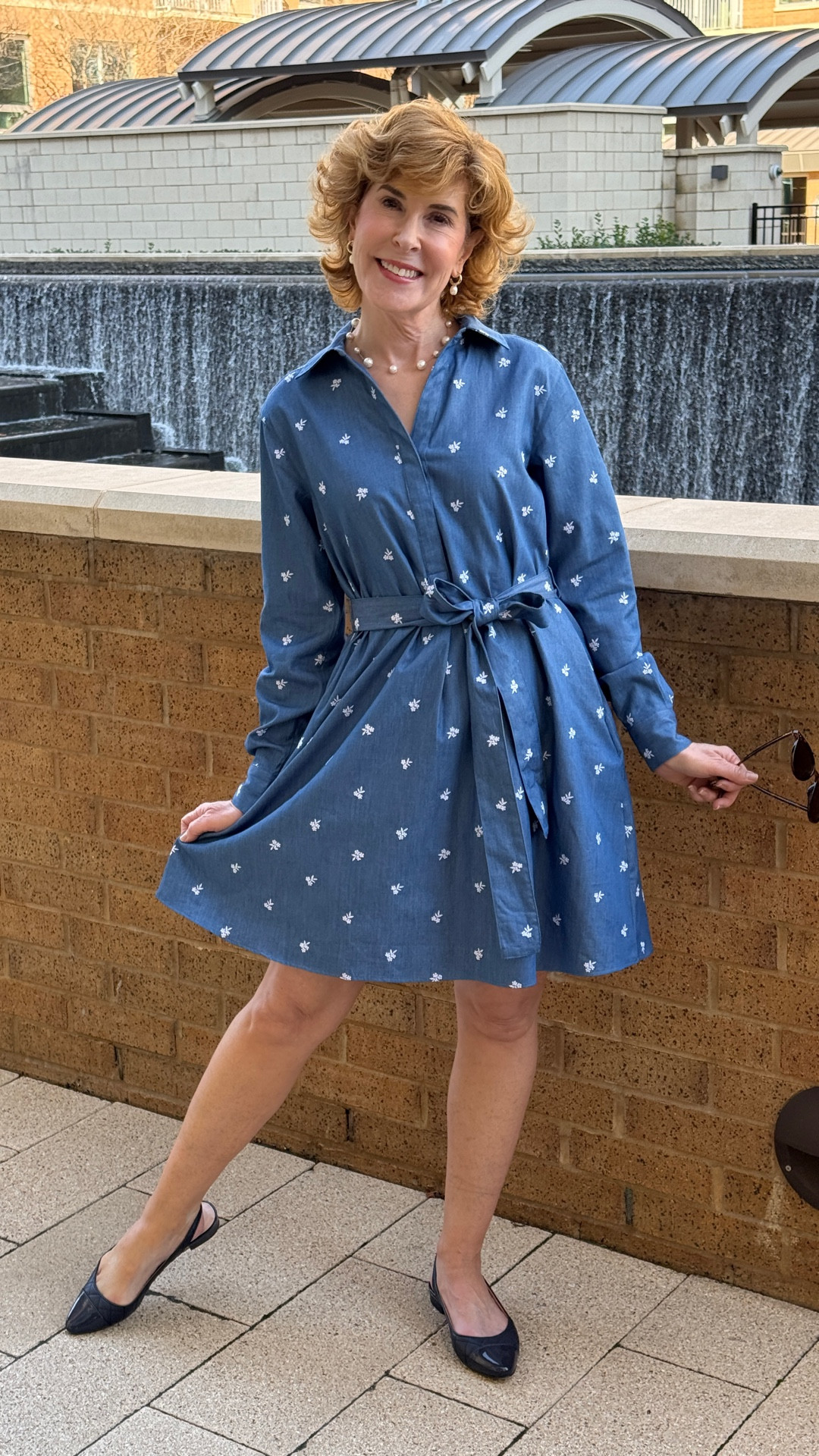 This embroidered denim shirt dress is such a flattering, feminine take on a classic shirt dress. The cinched waist and blouson sleeves give it shape, while the delicate floral embroidery adds a soft, pretty detail. An easy piece to throw on when you want to look polished without overthinking it.

#LTKPetite #LTKWorkwear #LTKOver40