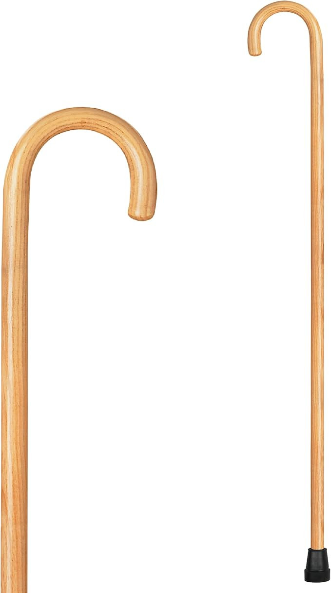 Carex Wooden Walking Cane - Round Handle Wood Cane With Natural Ash Finish and Rubber Tip - Tradi... | Amazon (US)