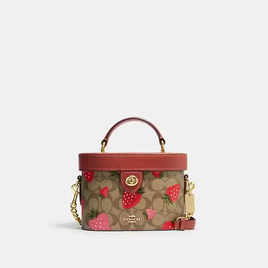 Kay Crossbody In Signature Canvas With Wild Strawberry Print | Coach Outlet