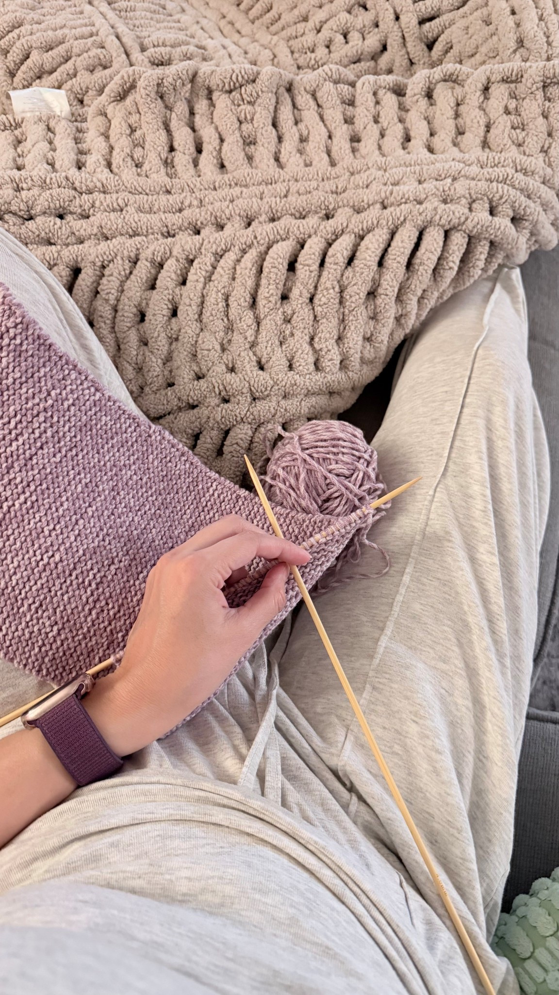 Finally back to knitting my daughter’s scarf, at this pace I should be done by December 😜 I took a break since flaring up from eczema on my hands because it was so painful. 
With so much screen time in this life I’ve tried setting an example for my kids by reading books, knitting and painting especially before bed as part of my evening routine. But also wanted to learn something new.

#knitting 



#LTKselfcare #LTKOver40 #LTKdayinmylife