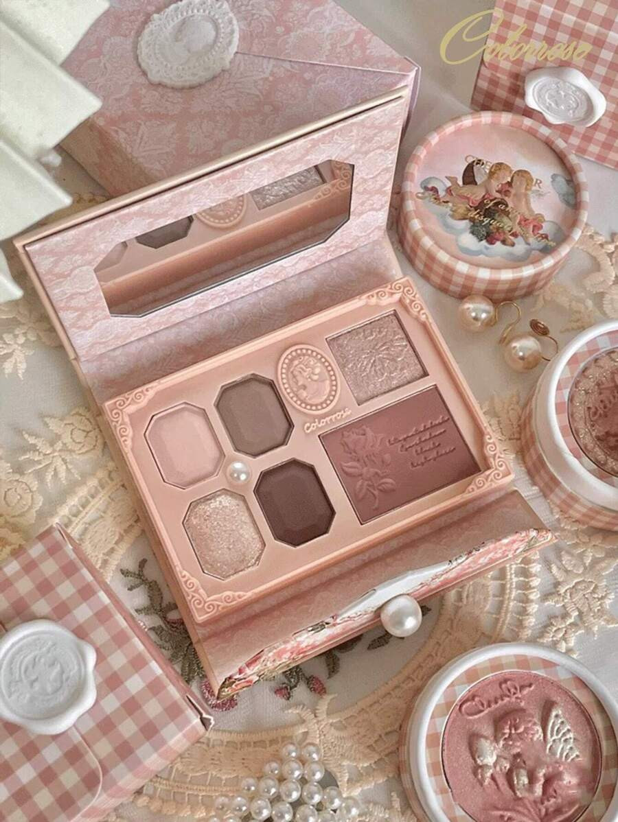 COLORROSE Matte Shimmer Powder Eyeshadow Palette, Long-Lasting Bright Shimmer Eyeshadow, Silky, L... | SHEIN