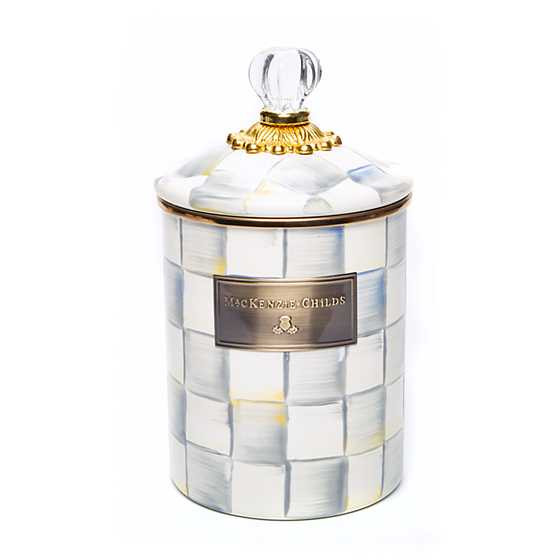 Sterling Check Medium Canister | MacKenzie-Childs