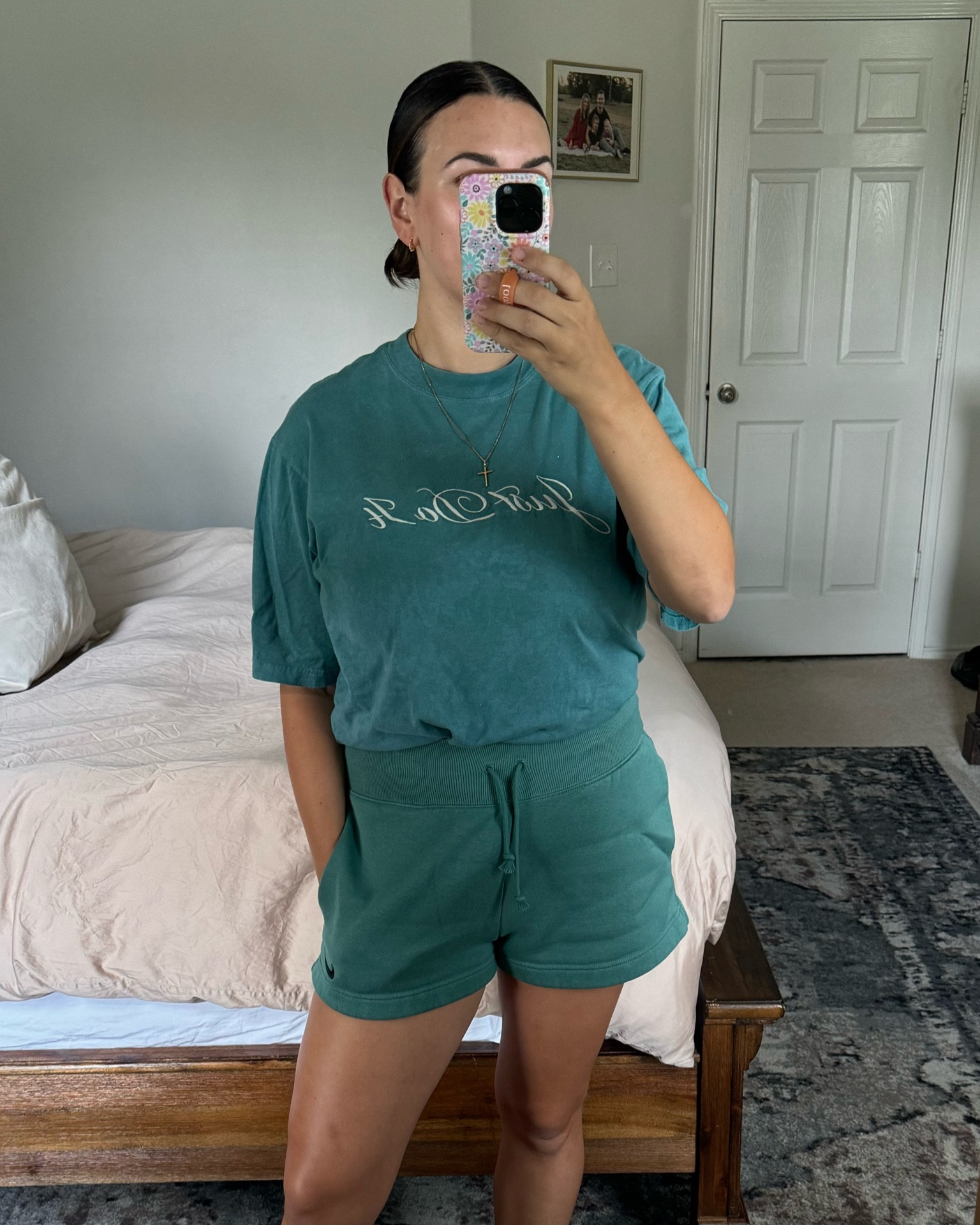 Athleisure outfit 
Nike tee - medium
Nike shorts - medium

#LTKActive #LTKFindsUnder50 #LTKMidsize