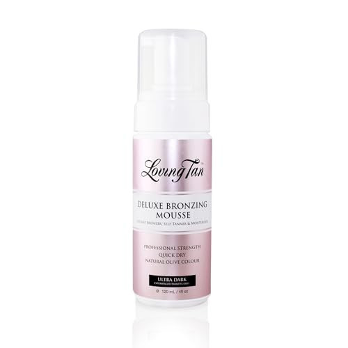 Loving Tan Deluxe Self Tanning Bronzing Mousse, Ultra Dark - Streak Free, Professional Quality Sunless Tanning - Up to 5 Self Tanner Applications per Bottle, Cruelty Free - 4 FL Oz | Amazon (US)