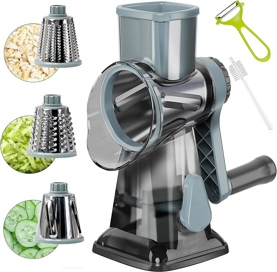 YOUCZON Rotary Cheese Grater Multi-Purpose Stainless Steel Cheese Shredder - Cheese Grater With H... | Amazon (US)