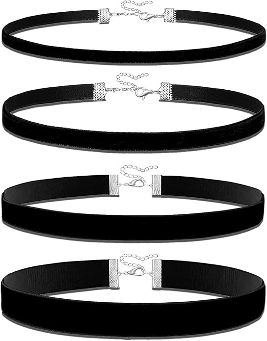 Ronglry 3pcs Black Choker Necklace for Women Black Velvet Choker Set Layered Black Choker Necklac... | Amazon (US)