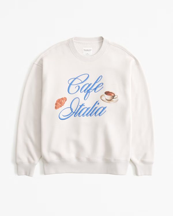 Café Embroidered Graphic Vintage Sunday Crew | Abercrombie & Fitch (US)