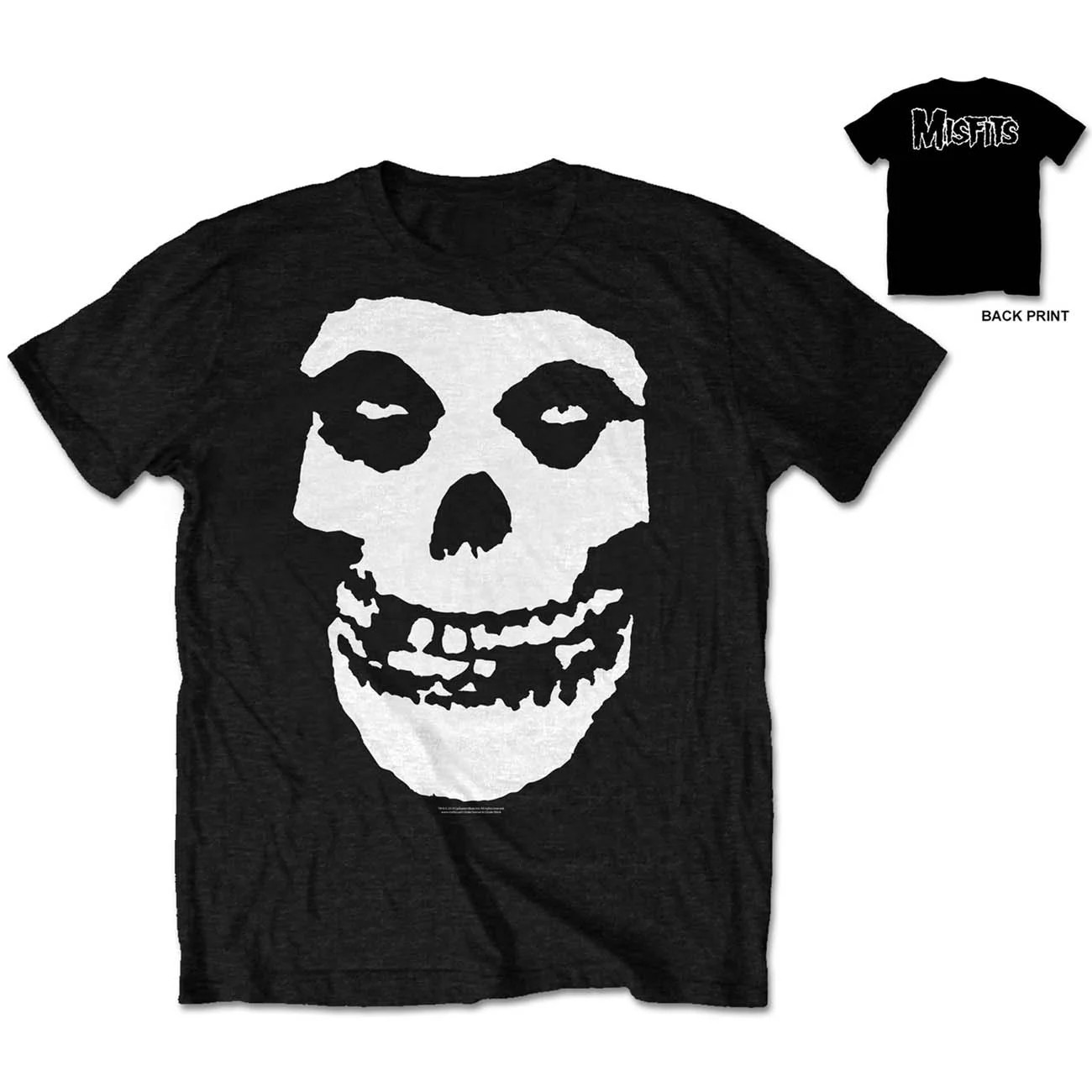 Misfits Unisex T-Shirt Classic Fiend Skull (Back Print) (Small) | Walmart (US)