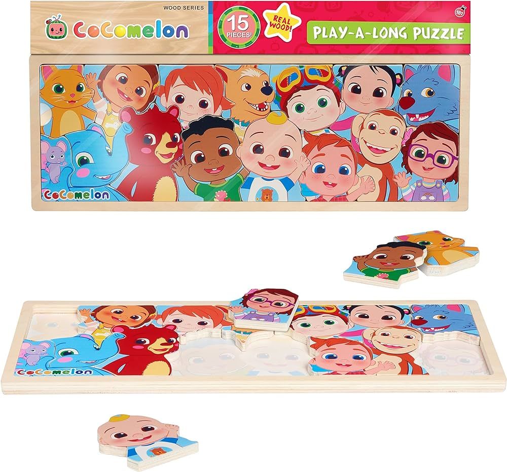 CoComelon Play-A-Long Wooden Puzzle, 15-Pieces, Recycled Wood, Officially Licensed Kids Toys for ... | Amazon (US)