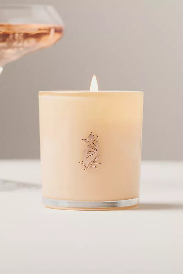 Floral Rosé Glass Candle | Anthropologie (US)