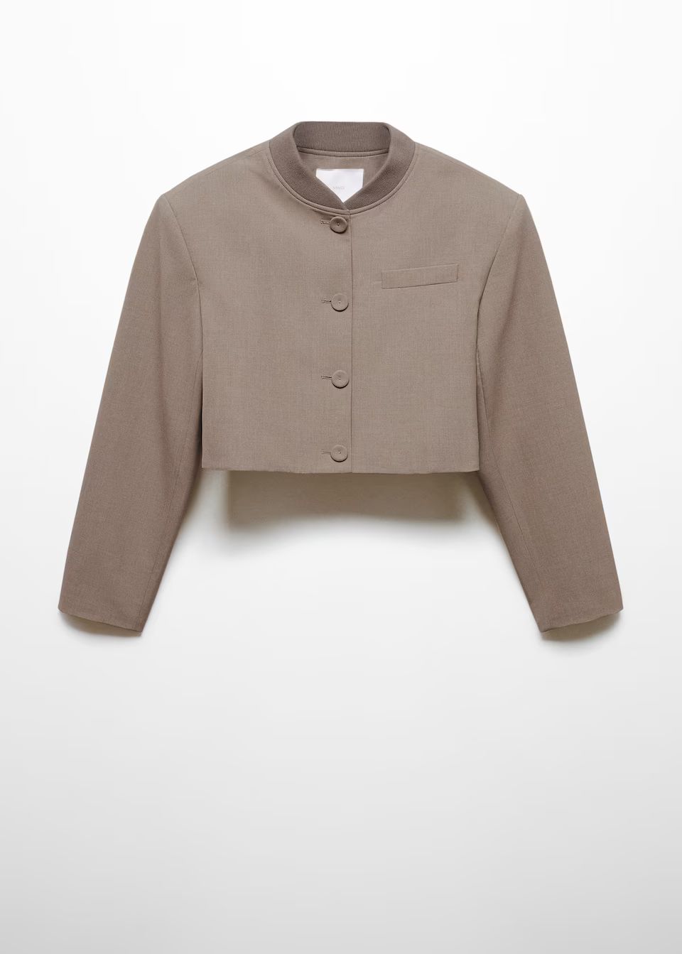 Buttoned cropped jacket -  Women | Mango USA | MANGO (US)