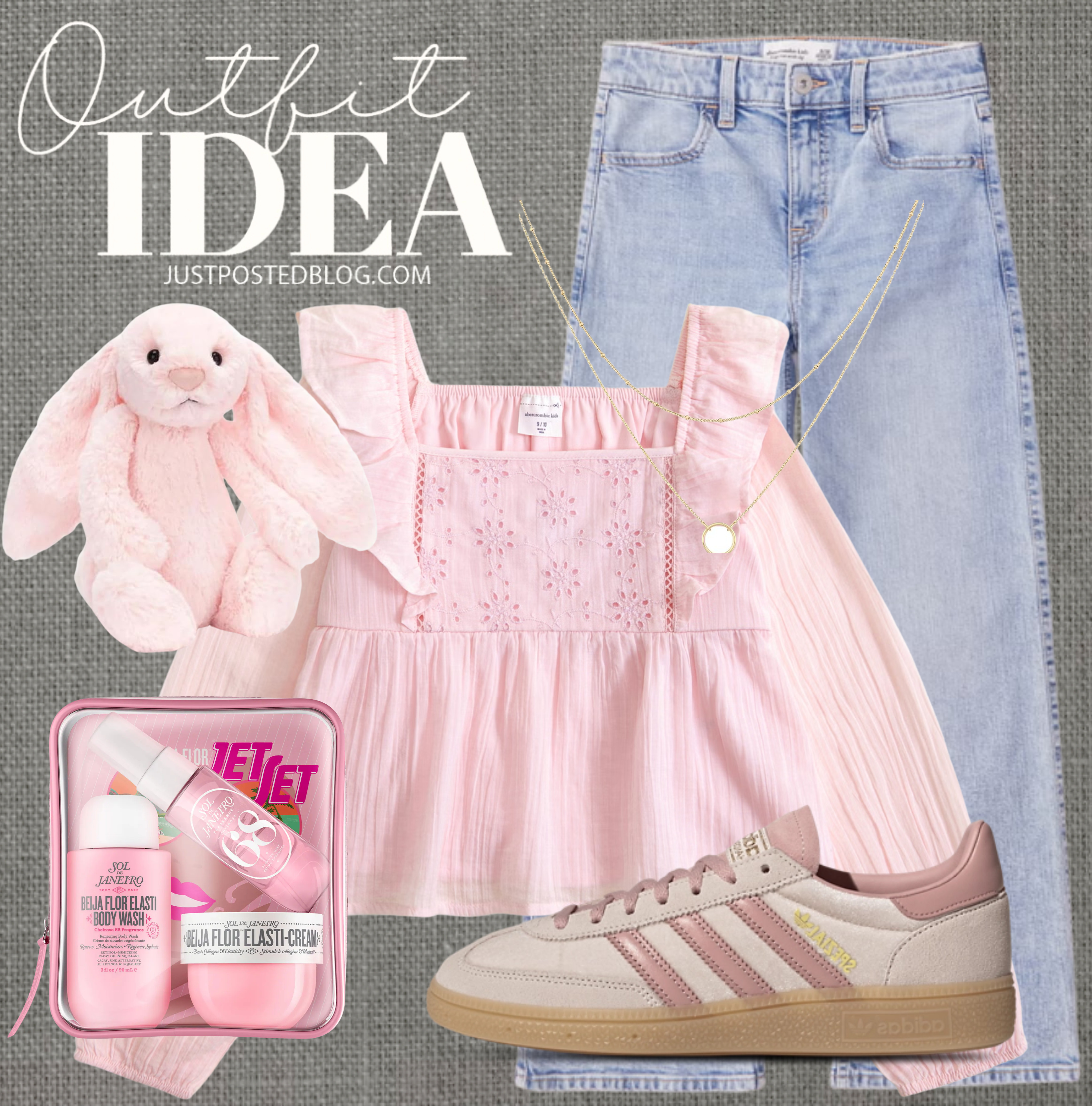 This is such a perfect cute outfit for tweens and teens!! 

 