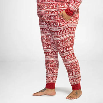 Reindeer Cheer Women's Bamboo Viscose Pajama Pants | Little Sleepies