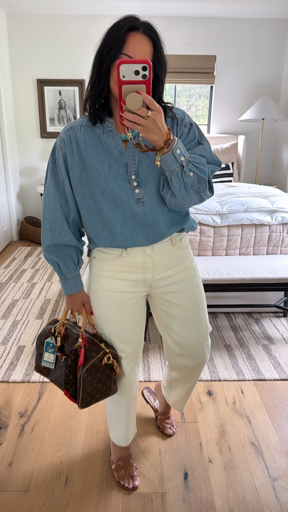 Top size medium, jeans size 8 (they fit tts). 

#LTKootd #LTKMidsize #LTKOver40