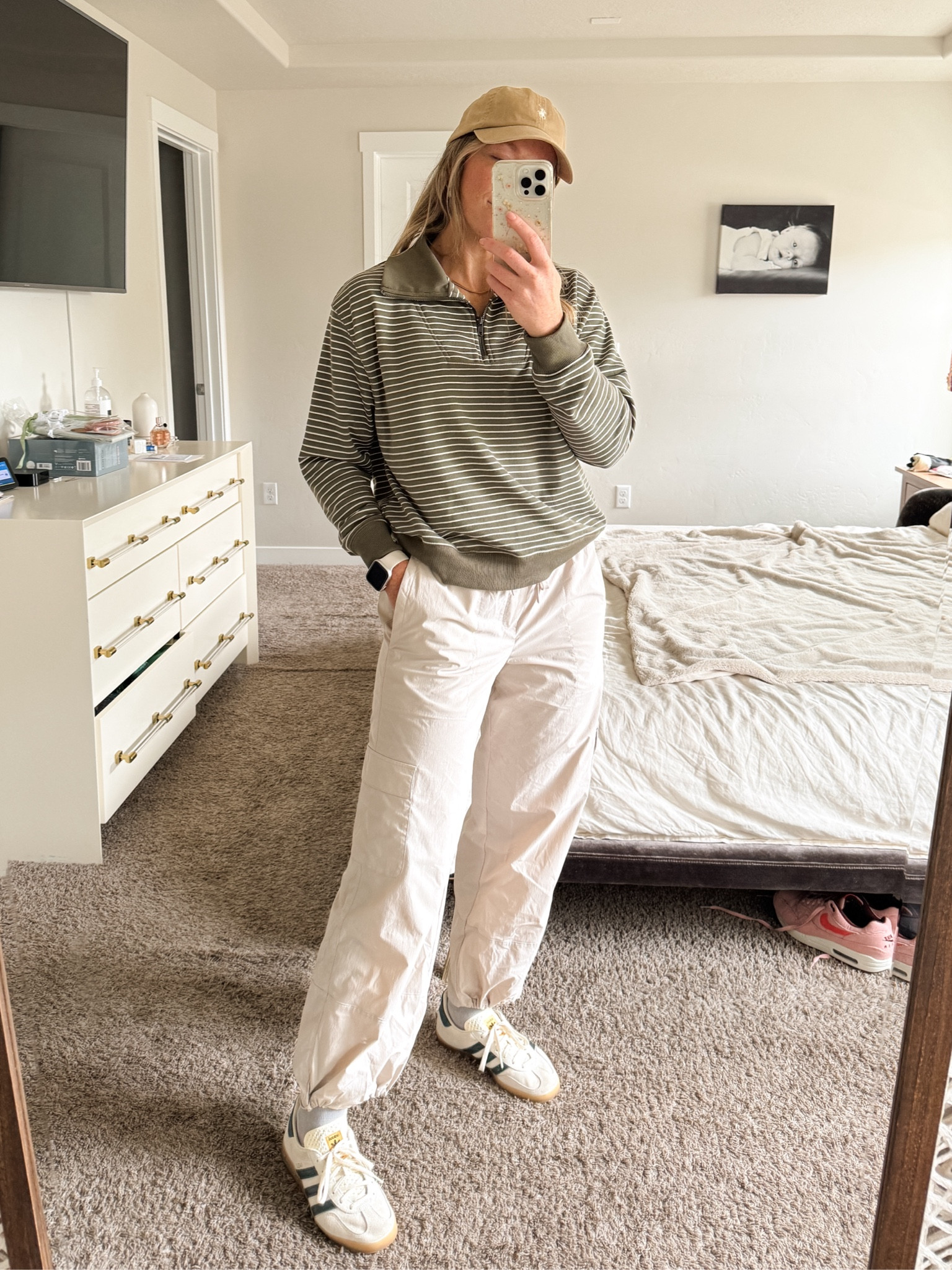 I’m 5’6.5 and wearing a small in pants (on sale!) and medium in top. 
This shoe color combo is hard to find! Size down 1/2 size. 

#LTKFindsUnder100 #LTKFindsUnder50 #LTKShoeCrush